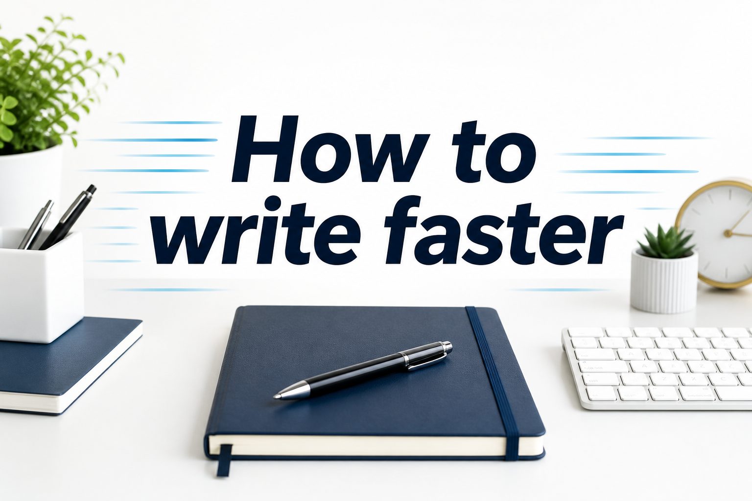 Person writing quickly by hand while keeping their handwriting neat